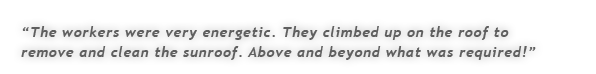 Glass with Class Testimonial